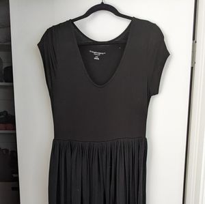 Black maxi maternity dress